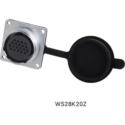 ZHQCN WS28 Industrial Soldering Female Socket Jack M28 2 3 4 7 10 12 16 17 20 24 26 Pin Panel Power Connector Signal Adapter
