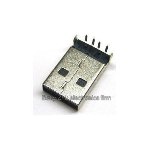 200PCS/LOT Black male USB plug A male plug plate looper