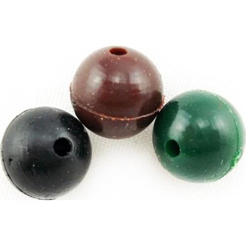 50PCS/bag 8mm 2mm Round Soft Rubber Pearl Carp Fishing Bean Rig Accessories Rubber Beads For Protect Knots / Rig Components