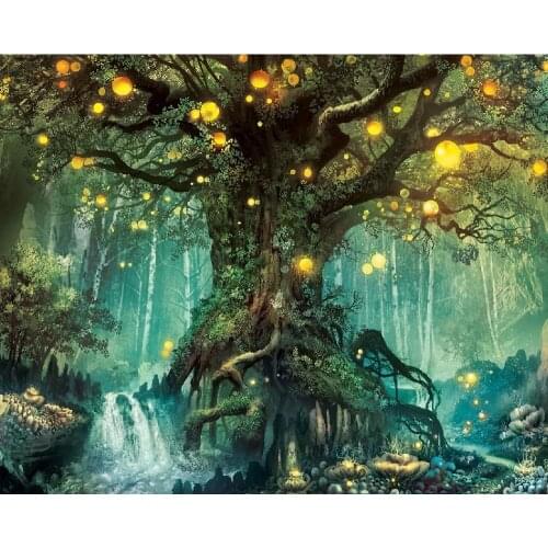 5D Diamond Embroidery Magical Landscape Tree Diamond Painting Full Square/Round DIY Rhinestone Mosaic Decoration Home Furnishing