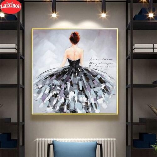 Diamond Embroi dery Abstract art, dancing woman 5D DIY Diamond Painting Diamond Mosaic needlework living room decor