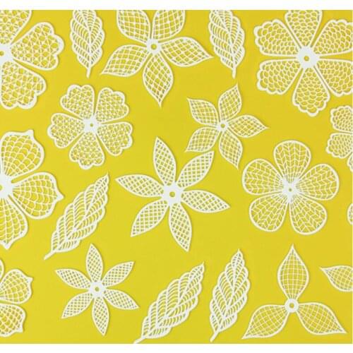 Big Size Flowers Shape Lace Silicone Fondant Cake Border Mould Cake Border Decorating Silicone Molds