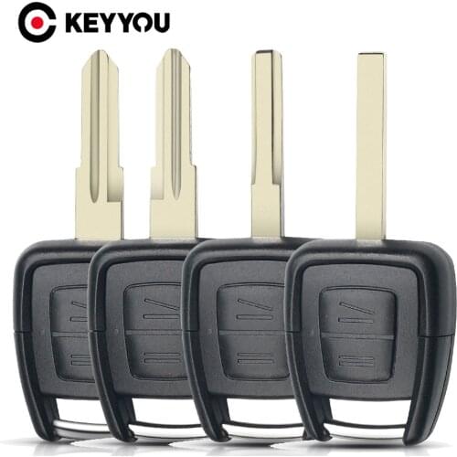 KEYYOU 2 Button Remote Key Case Fob Car Key Shell + Blank Blade Uncut For Vauxhall OPEL Vectra Astra Zafira Replacement Case