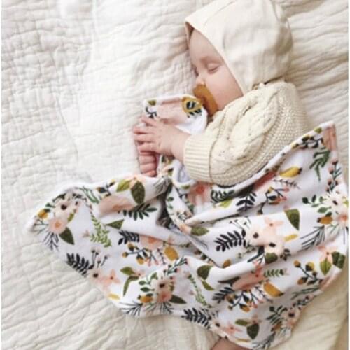 Baby Blanket Swaddle Envelope Stroller Cartoon Comforting Blanket Newborn Baby Bedding Blankets Infant Bebe Soft Velvet Print