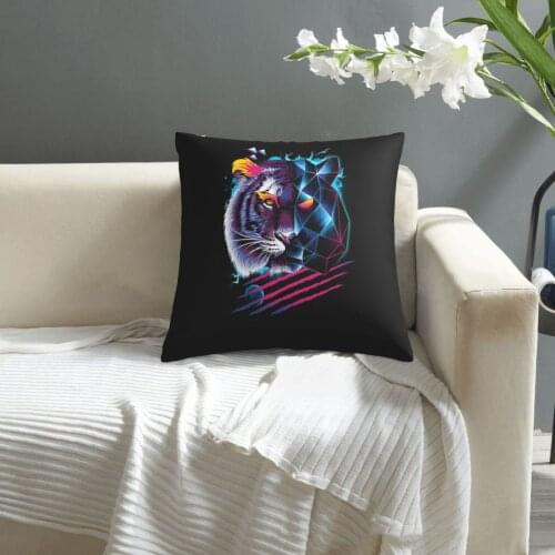Artistic Tiger pillowcase printed cushion cover sofa waist pillow pillow cover