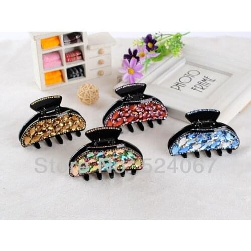 Classic Acrylic Unique Hair Claws Hair Pins And Clips Jewellery Crystal Hair Accessories
