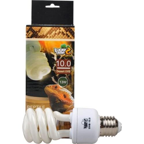 10.0 Reptile Compact Fluorescent Desert Terrarium Lamp,UVA UVB Bulb,E27,Screw Thread,220-240V,13W,26W Available
