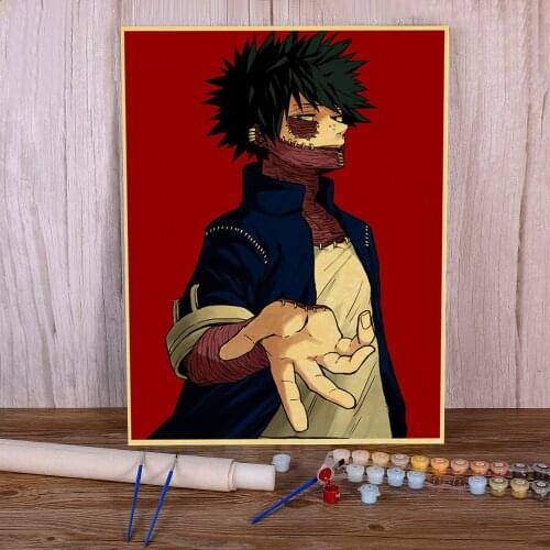 My Hero Academia DIY Paint By Numbers Set Acrylic Paints 50*70 Canvas Pictures Loft Wall Picture For Handicraft