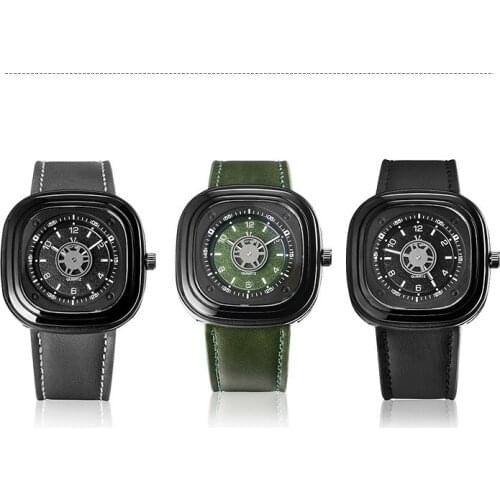 100pcs/lot Men Sports Watch V6 Watch Leather Strap Sport Watches Analog Students Popular Watches Hot Sale