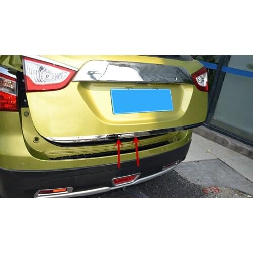 1PCS Stainless Steel Chrome Rear Tail Trunk Molding Cover Trim For Suzuki SX4 S-Cross 2014 2015 2016 2017 2018