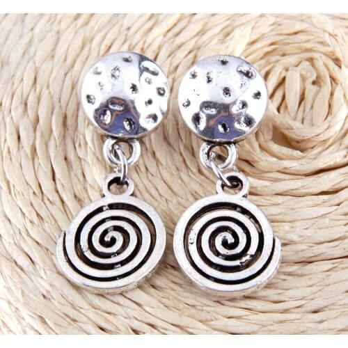 New arrive Fashion Alloy DIY Swirl Drop Earring Free shipping