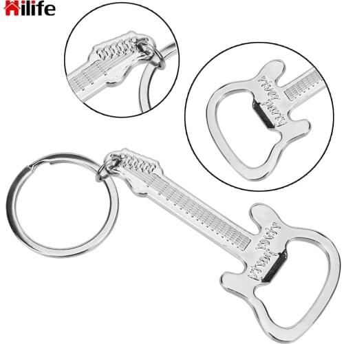 Bottle Opener Keyring Key Chain Guitar Shape Beer Bottle Opener Zinc Alloy Keychain