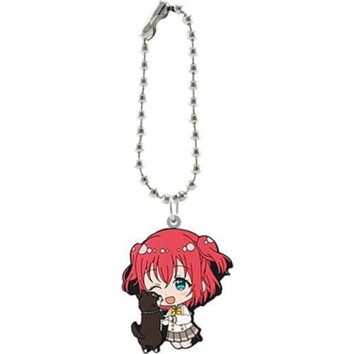Resin Crafts Lovelive Tiny PVC Pendant Keychains Ring Women Anime Casual Game Characters Decoration DIY Key Jewelrys