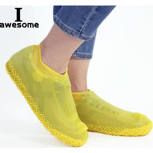 Silicone Overshoes Reusable Waterproof Rainproof Men Shoes Covers Rain Boots Non-slip Washable Unisex Wear-Resistant Recyclable