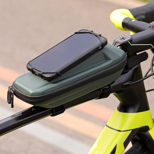 Bicycle Bag Hard Shell Multifunction EVA Phone Holder Frame Top Tube Bike Bag Pouch Cycling Accessories