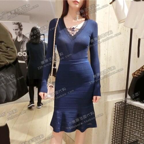 Patads French women s Fall and winter celebrity lace up top Fahy s1692e