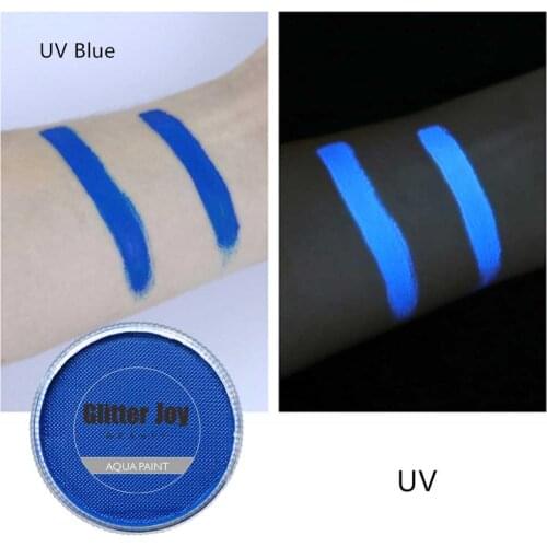 UV Blue Neon Blue 30g/pc Professional Water Activated Non-toxic Body Paintings Body Art Makeup