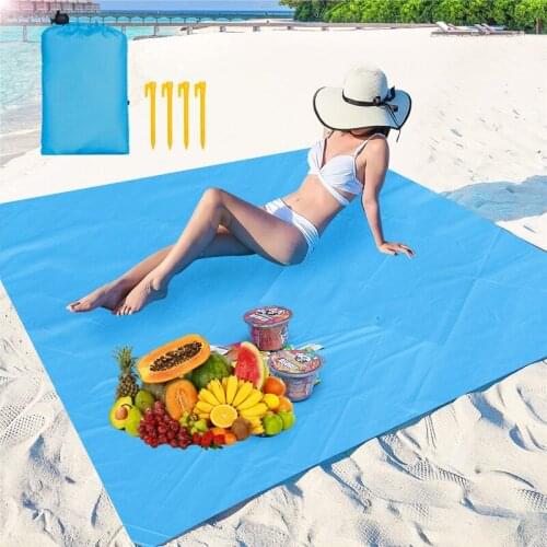 Waterproof Hiking Pocket Camping Mat Portable Outdoor Folding Beach Pad Lightweight Portable Picnic Camping Blanket Mattress