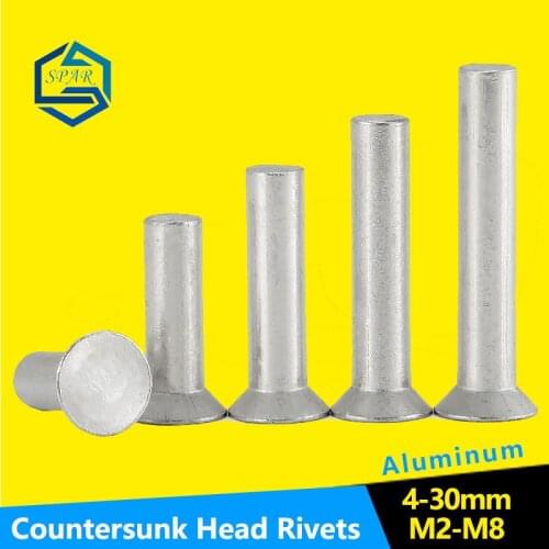 GB869 M2 M2.5 M3 M4 M5 M6 M8 Countersunk Head Rivets Aluminum Solid Rivet