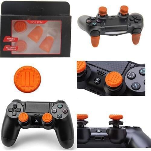 10 set L2 R2 Trigger Extenders Buttons joystick analog Caps Kit for PS4 Controller Gamepad Accessory Silicone Buttons Extender