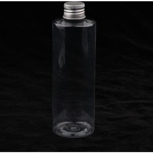 10 Pcs Food Grade Plastic Juice Liquid Cosmetics Bottle w/Aluminum Cap 250ml