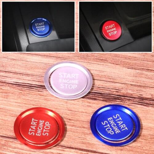 1x Auto Start Stop Engine Button Ring Circle Cover Car Decoration Stickers Styling Fit For Audi A4 A5 B9 A6 A7 C7 Q5 8R 2017