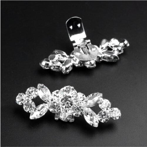 2Pcs Of 1 Pack Rhinestone Shoes Buckle Fashion Elegant Shoe Clips For Decorating 62KE