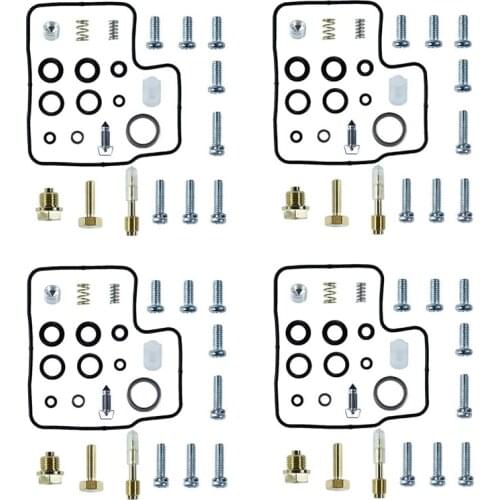 4 Pack Carburetor Rebuild Kits for Honda V45 Magna VF750C 1982-1983 and Honda V45 Sabre VF750S 1982-1983 Motocycle Carb