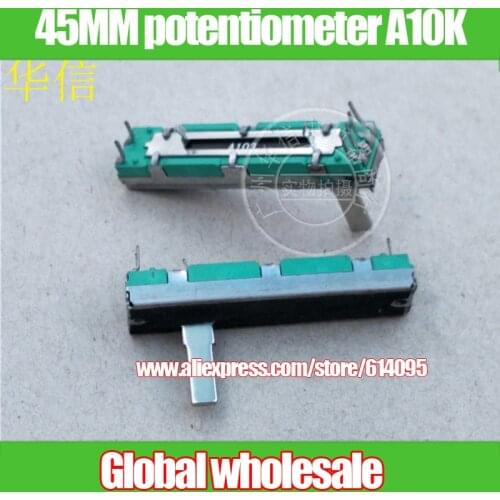 4pcs SC3080GH 45MM sliding fader double potentiometer A10K / handle length 15MMC / Travel 30MM