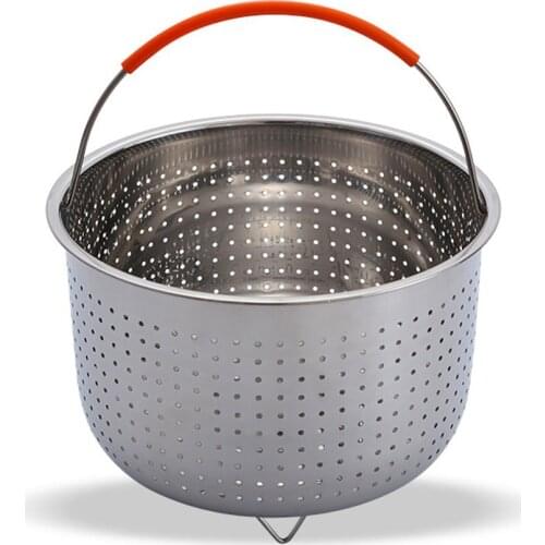 6/8 qt Electric Pressure Cooker Stainless Steel Steamer Basket Rice Cooker Pressure Cooker Anti-scald Fruit Cleaning Basket