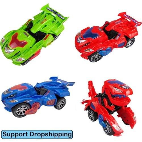 Deformation Electric Dinosour Car Toy Universal Wheel Transformation Robot Vehicle With Lights Sounds Gift for Kids Christmas