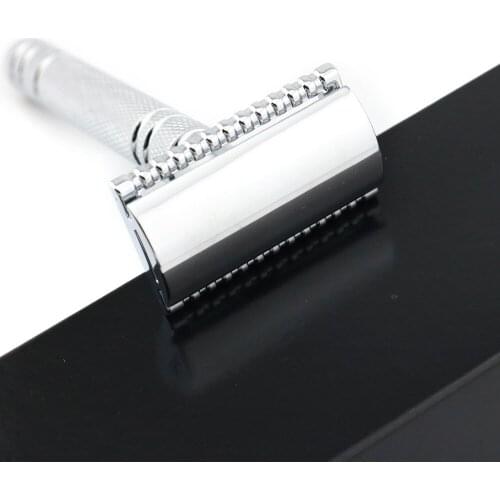 Double Edge Safety Razor Shaving Razor Silver Manual Razor Classic Style 10.8CM Brass Long Anti Slip handle 80PCS/LOT NEW