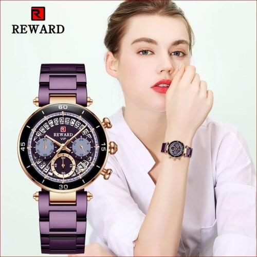 REWARD Top Brand Luxury Women Watches 2021 Fashion Steel Strip Quartz Watch For Montre Femme Ladies Wrist Watch Relogio Feminino