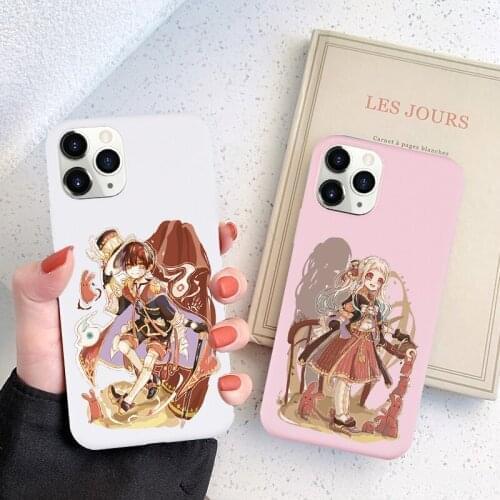 Cute Couple Jibaku Shounen Hanako Kun Phone Case for iPhone 11 12 Mini Pro X XR XS MAX 6 6S 7 8 Plus SE 2020 Silicone Back Cover