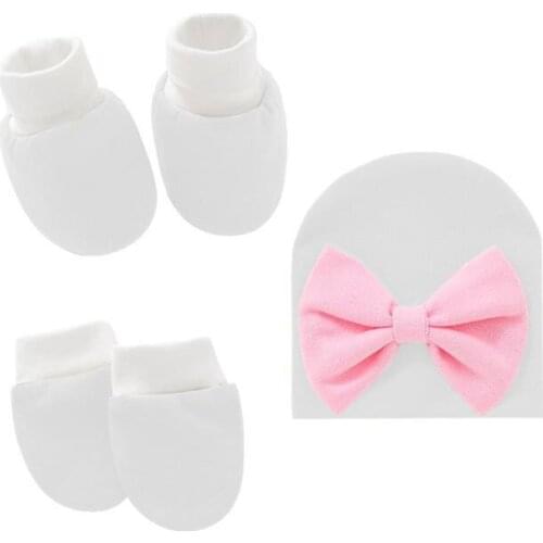 Baby Sock Glove Hat Set Anti-scratch Protection Face Mittens Newborn Shower Gift Q1FE