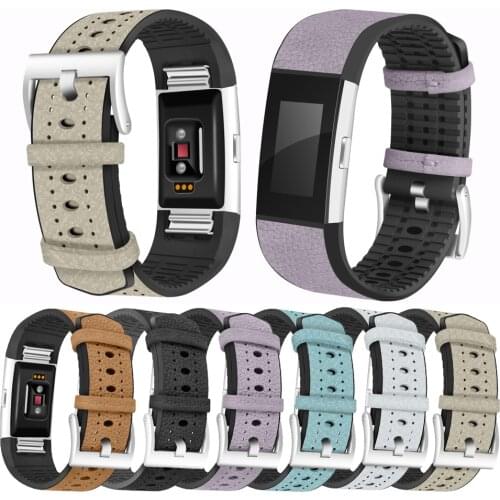 For Fitbit Charge 2 Shiny Leather Strap For Fitbit Charge 2 Smart Sports style classic Watch Strap Wrist band Accessories Unisex