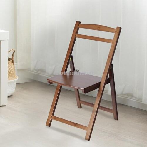 Household Chair Folding Chair Portable Back Stool Simple Folding Dining Chair Adult Folding Chair Small Solid Wood Chair