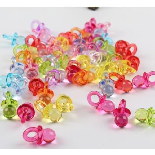 FANLUS 25/50Pcs Acrylic Mini Pacifier home decor Baby Shower Cake Decoration Birthday Gift DIY Mini Pacifier Party Decoration