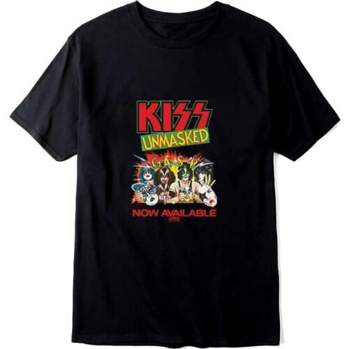 Cotton T-shirt Fashion Brands Summer Rock Kiss Band Cotton Short Sleeve Harajuku T-shirts Mens Woman Casual Tee Tops