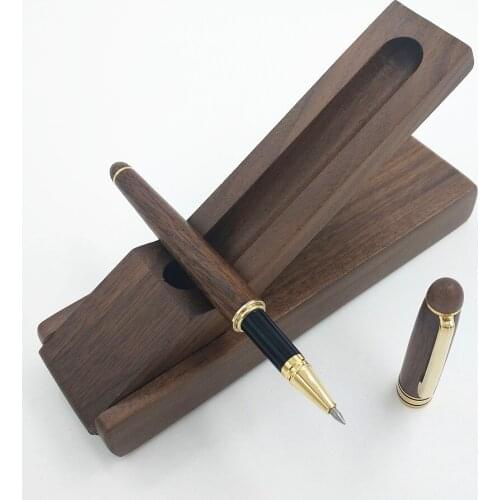 Walnut Gel Pen Wood Gift Pen Set Fountain Pen School Office Supplies Back To School