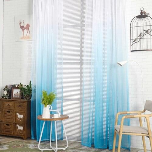 Gradient Blackout Window Curtains For Living Room Kitchen Modern Tulle Curtains For Bedroom Window Curtain Fabric Drapes