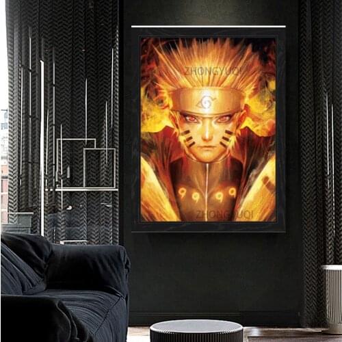 Painting Sasuke//Kakashi Flip Gradient Poster Anime Wall Art Home Deocr Stickers Birthday Gift