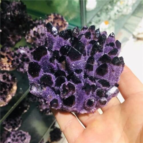 Natural Crystal Cluster Amethyst Specimen Mineral Purple Quartz Reiki Healing Stone Raw Crystal Home Decor