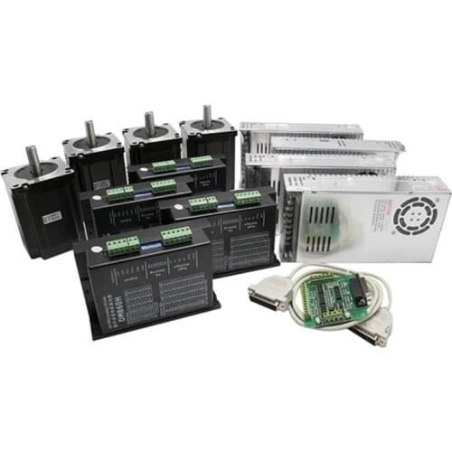 4-axis Nema34 Stepper Motor kit :hybrid stepper motor 4.5N.m/4A +Servo Driver DM860H for 3D printer CNC