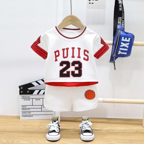 Baby Boy Sport Clothes Set Outfit Summer Kid Tracksuit Basketball Set NO.23 Toddler Children Girls Boys Clothing 12 3 4 Years
