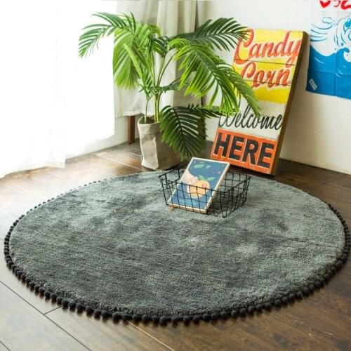 Lovely Girls Bedroom Rug Nordic Round Concise Living Room Carpets And Rug Study Room Blanket Simple Computer Chair Floor Mat