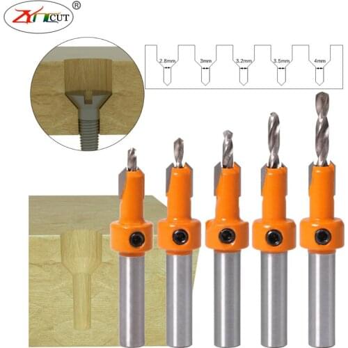 M3x8 M3.2x8 M3.5x8 M4.0x8 Woodworking self tapping screw countersunk drill,Countersunk stepped drill for wood screw holes