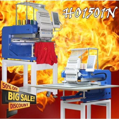 Multi functions 15 Needles 1 head computer embroidery machine better than second hand embroidery machine for cap/tshirt/flat/3d