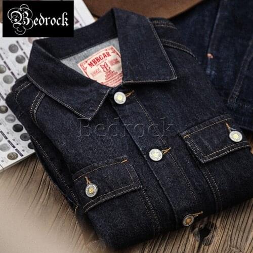 MBB Camouflage Lightning Print Mens Raw Denim Jacket dark blue Retro Lapel Drop Shoulder Loose Washed Denim Jacket 3048