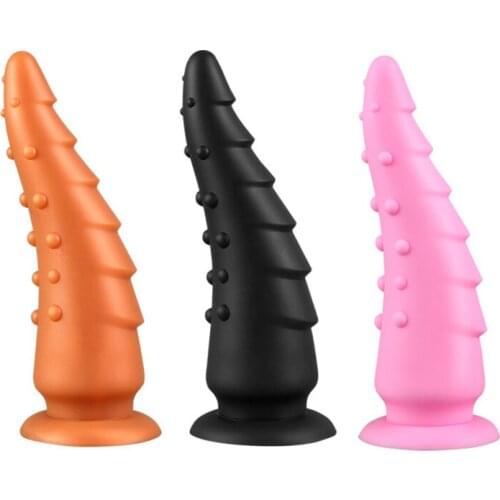 Soft Super Huge Sucker Anal Plug Anus Dilator Massage Prostate Stimulation Particles Multi-layer Butt Plug Erotic Adult Products